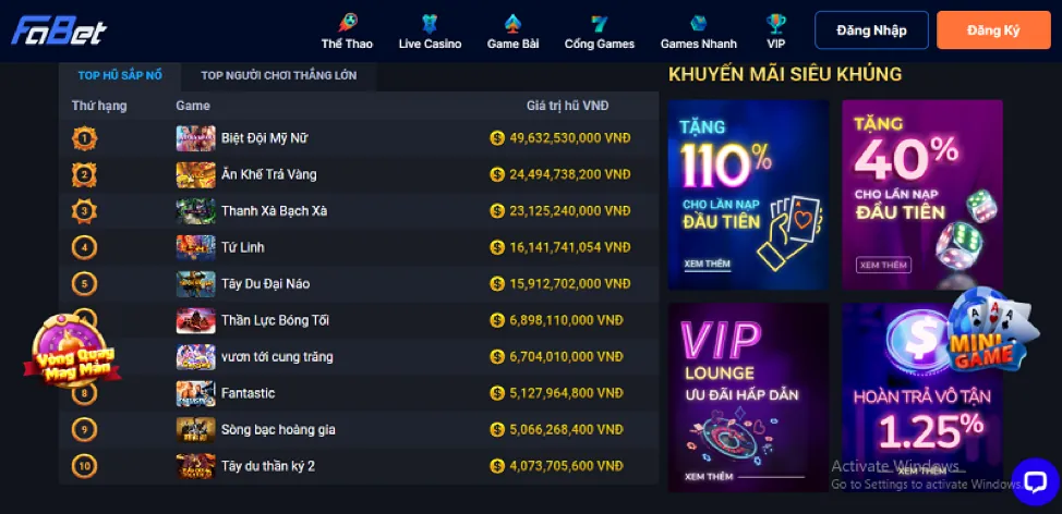 Nổ hũ & Bắn cá dh88 win
